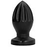 Plug Anal ALL BLACK 12 CM con textura suave y ranurada