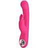 Vibrador Rabbit Pretty Love Lamar Rosa - Doble Placer
