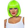 Peluca Bob Fluorescente Verde Neon Leg Avenue