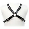 Arnés BDSM Leather Body Black Buckle para Hombre
