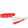 Collar con Correa KINK Rojo Ajustable 65 cm