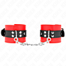Muñequeras BDSM KINK Rojo y Negro Ajustables