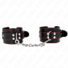 Muñequeras KINK Ajustables Negro con Rojo
