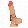Anillo Pene KINK Triple Metal Rojo Control Placer