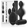 Plug Anal Black&Silver Tucker Control Remoto