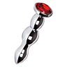 Plug Metal S Pleasures BOA con detalle en rojo brillante
