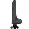 Vibrador Realista Basecock 2-en-1, Negro 18.5cm