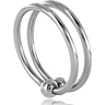 Anillas pene METAL HARD DOUBLE GLANS RING ajustables