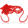 Máscara Veneciana OHMAMA MASKS con encajes y flor roja