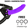 Arnés con dildo DELTACLUB silicona médica 20 cm