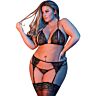 Conjunto de Lencería Outlet BRA GARTER & G-SET BLACK L/XL