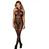 Bodystocking SUBBLIME con tirantes cruzados y diseño hueco