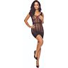 Bodystocking PASSION BS113 encaje negro sin costuras