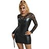 Vestido sexy SUBBLIME de cuero con encaje