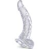 Consolador realista KING COCK Clear curvado 16.5 cm