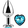 Plug Anal SECRETPLAY Metal Corazón Azul 7 cm