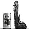 Dildo All Black 20 cm con aspecto semi-realista