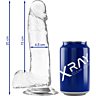 Dildo X RAY Clear 20 cm - Realista y transparente