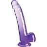 Dildo King Cock Clear 20.3 cm con testículos y base de ventosa