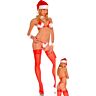Disfraz Santa Claus Sexy Music Legs bikini de plumas
