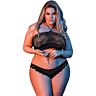 Conjunto de lencería Bandaux & Panty negro L/XL