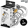 Jaula para pene Addicted Toys Locked Silver Lock tamaño S