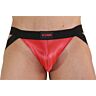 Jockstrap BURN 010 JOCK ROJO/NEGRO XL con Transparencias