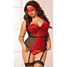 Bustier LACE & MESH de Seven 'til Midnight con encaje rojo
