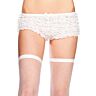Tanga Leg Avenue Lace Ruffle con volantes y encaje