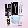 Kit premium para ella con succionador Satisfyer y dildo de cristal