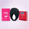Kit para parejas con anillo vibrador Pretty Love, preservativos y lubricante