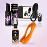 Kit premium para parejas con anillo vibrador y vibrador de dedo