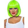 Peluca Bob Fluorescente Verde Neon Leg Avenue