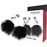 Pinzas para pezones Darkness Sensations con pompones