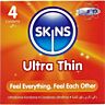 Condones Skins Ultra Finos 4-Pack con Sensibilidad Mejorada