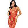 Bodystocking Leg Avenue con corazones y tirantes
