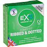 Preservativos Exs Ribbed & Dotted con textura estimulante