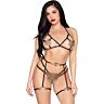 Conjunto de lencería sexy Leg Avenue 89364 con arnés