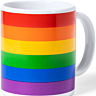 Taza PRIDE con bandera LGBT en caja kraft individual