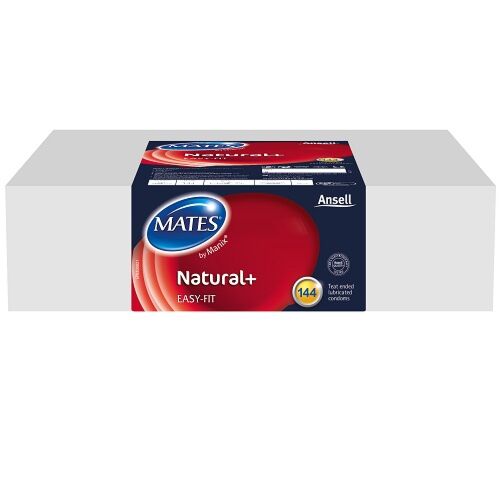 Preservativos Mates Natural+ 144 Unidad Textura Suave