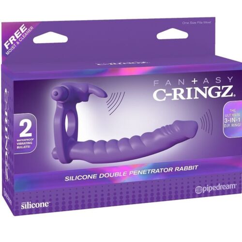 Anillo FANTASY C-RINGZ Doble Vibrador Rabbit