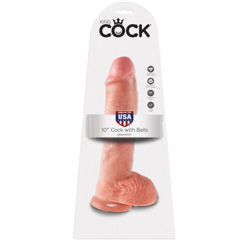 Dildo King Cock 10 con testículos y tacto realista