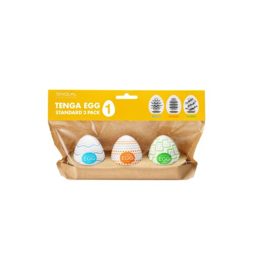 Huevo Masturbador Tenga 3 Pack con Texturas Estimulantes