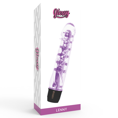 Vibrador Glossy Lenny con forma ergonómica y potente.