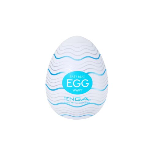 Masturbador Tenga EGG Wavy con texturas estimulantes