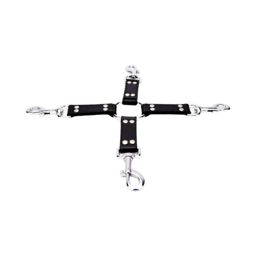 Restricciones Bound Leather 4 Way Hog Tie para sujeción segura