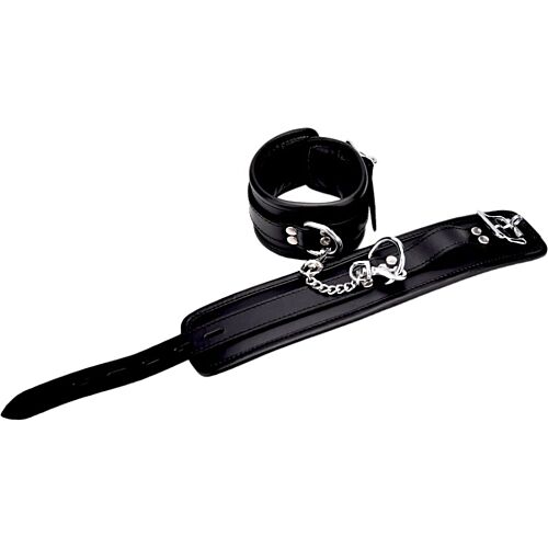 Muñequeras Bound Leather Wrist Restraints con cadena desmontable