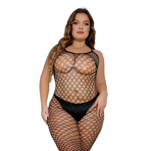 Bodystocking Lace Plus Size Encaje Abierto
