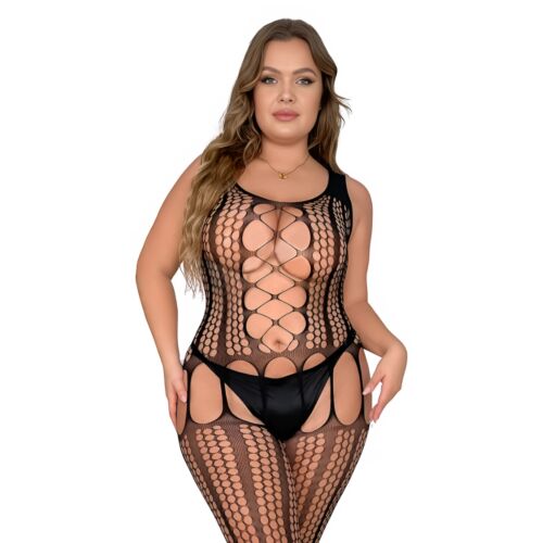 Bodystocking Lace Up con diseño de encaje