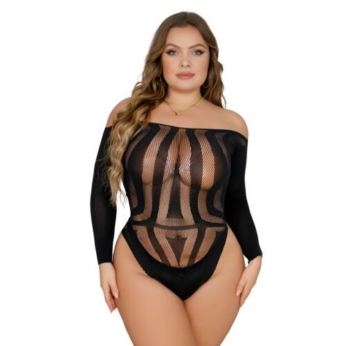 Cuerpo Lencería Lace Tallas Plus con Espalda Abierta